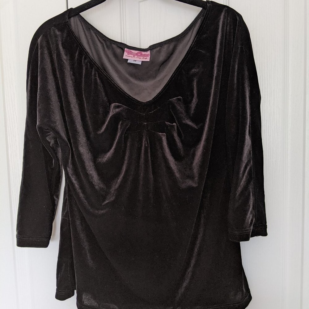 Pinup Couture Velvet Lolita Top